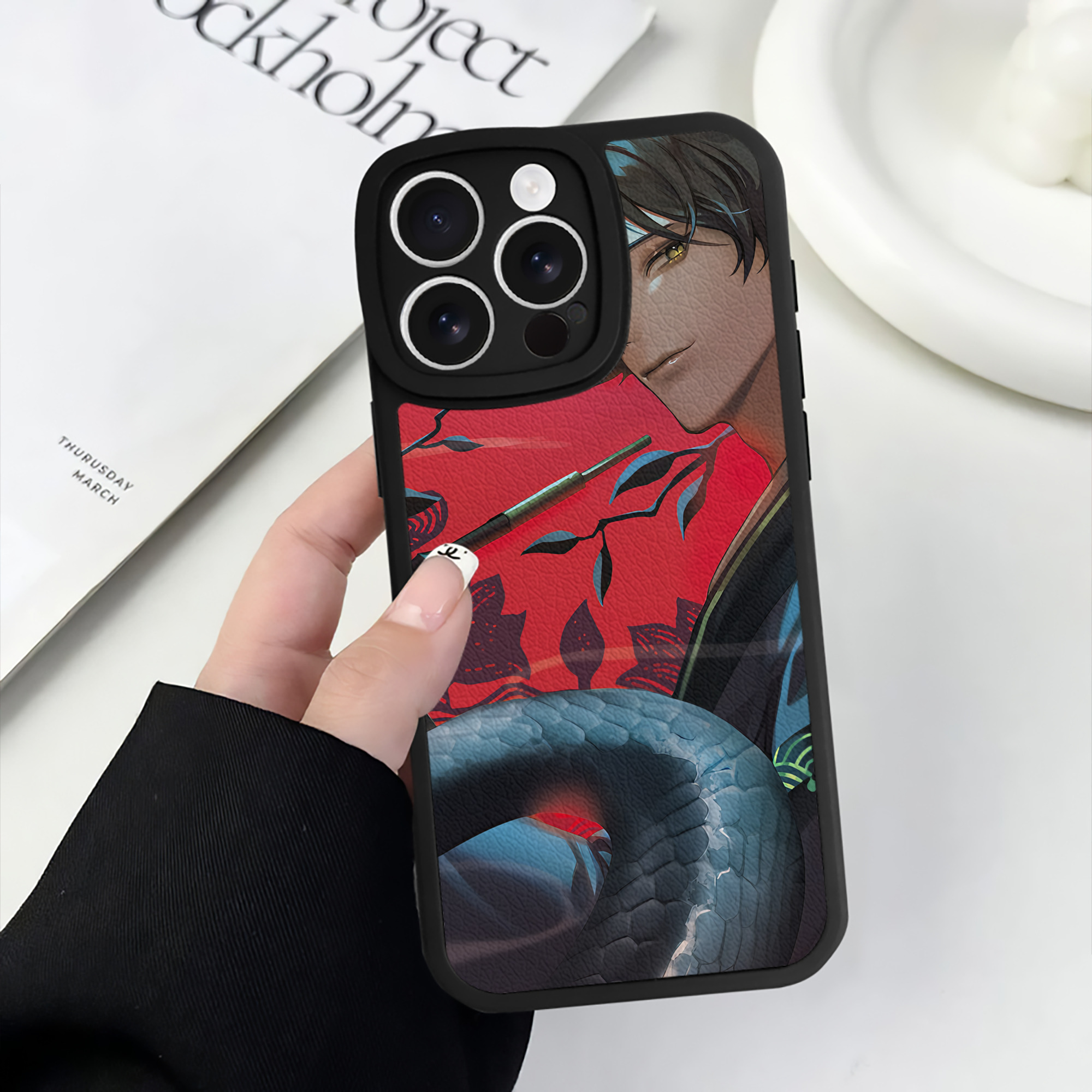 （画像用） ハイキュー!! Haikyu!! 【iPhone 16シリーズ対応】シリコンスマホケース（レザー調） 材質：シリコン